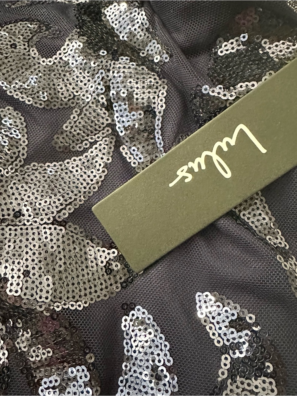 Lulus Indigo Sequin Open Back Lace Up Bodycon Mini Dress NWT - Picture 6 of 7